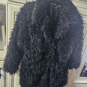 Women's Black Faux Fur Coat